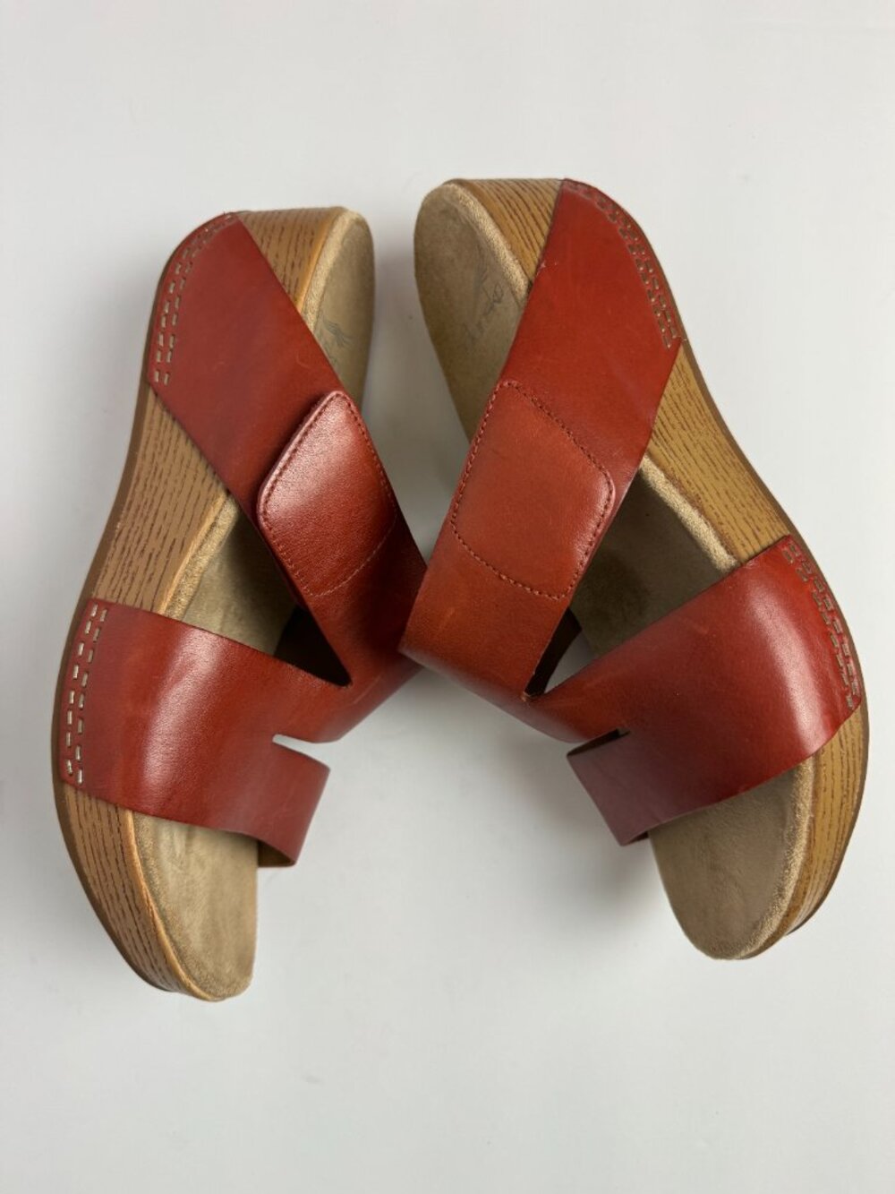 Dansko Lacee Burnished Calf Leather Strappy Sandals Coral Size EU 40 - Picture 6 of 12